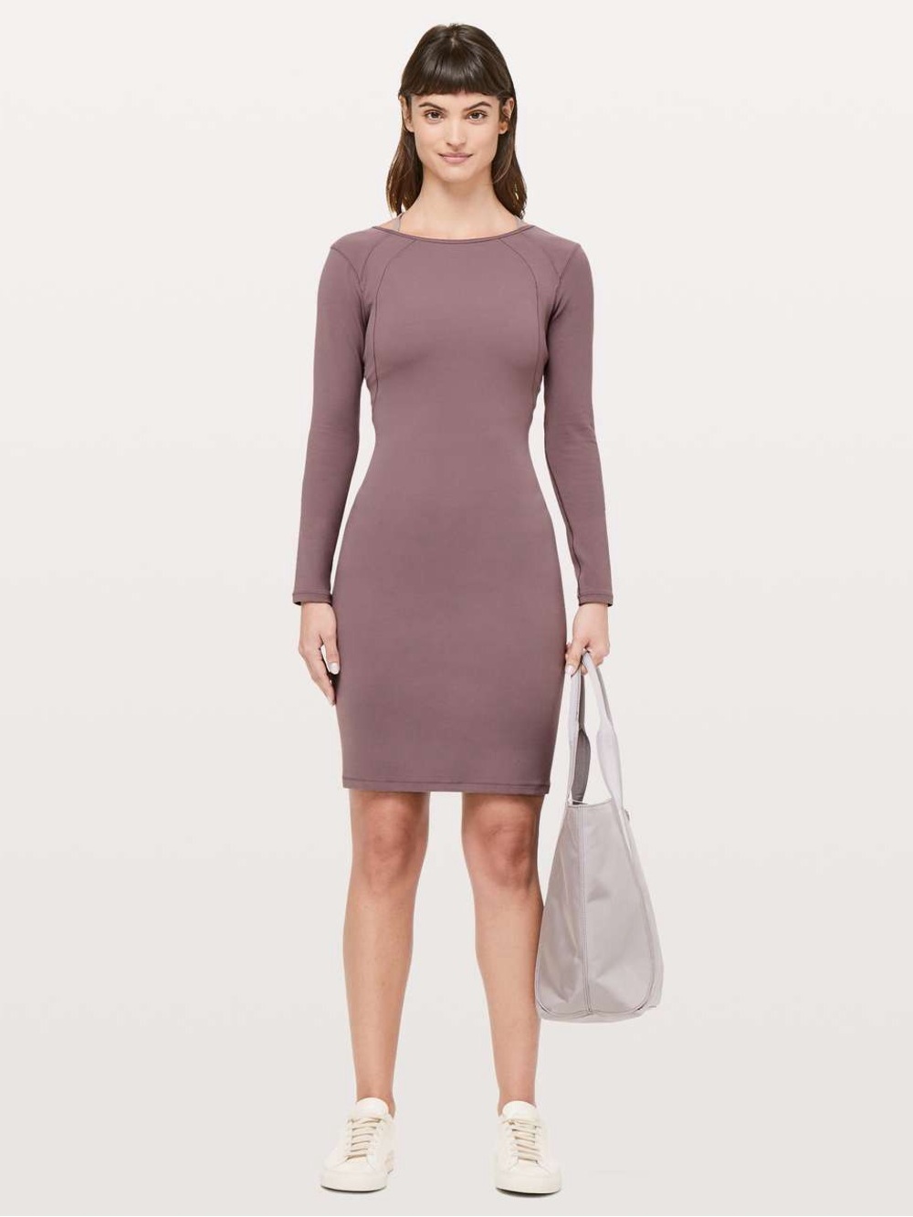 133. Lululemon Contour Dress *Nulu Antique Bark size 6 - Picture 2 of 9